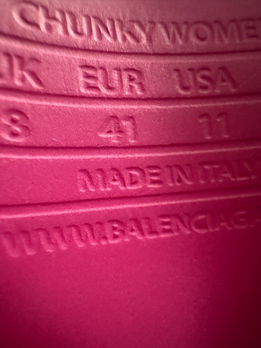 Brand New Balenciaga Platform Rubber Logo Slides Hot Pink Size 41 / US 10 - Picture 12 of 13